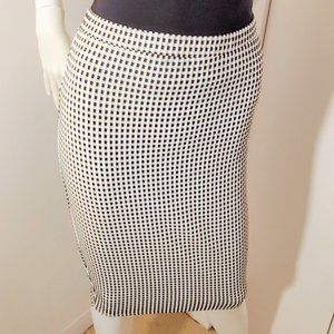 BAR III Houndstooth Black and White Pencil Skirt, Size M, Spandex